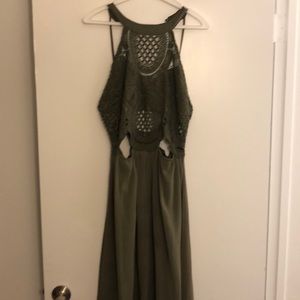 Green lace dress
